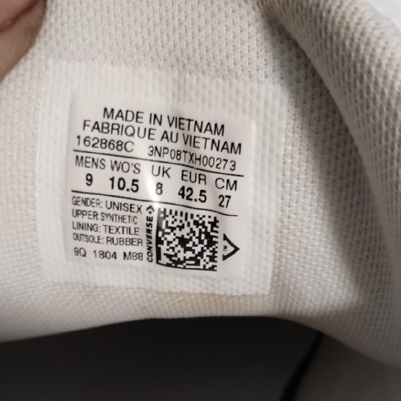 Converse White and Rose Gold Sneakers - Picture 5 of 5